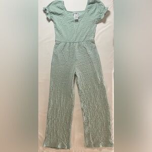 Charming Mint Green Kids Wide Leg Jumpsuit